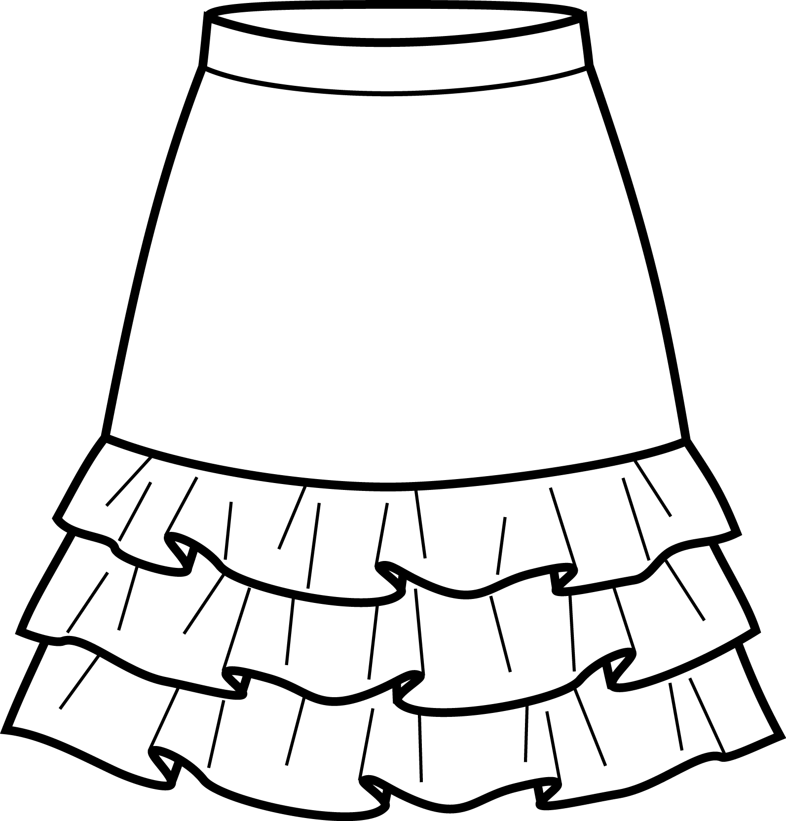 Ruffled skirt