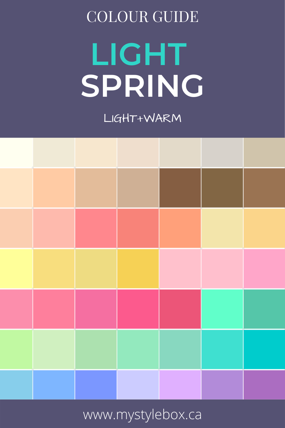 Light Spring Seasonal Color Guide