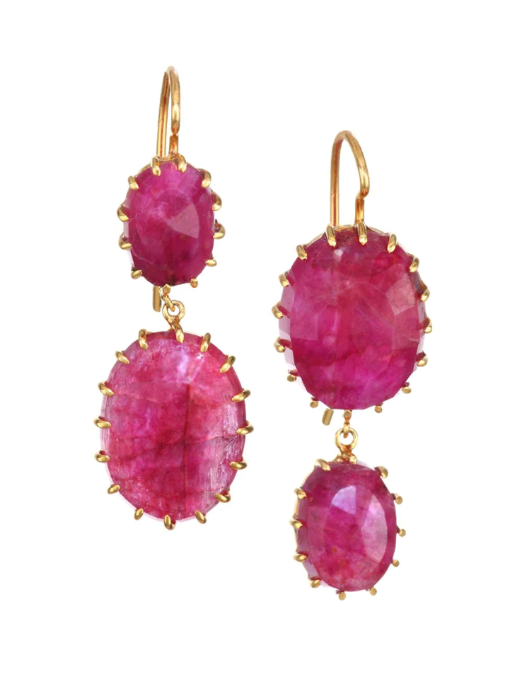 Gemstone Drop Earrings