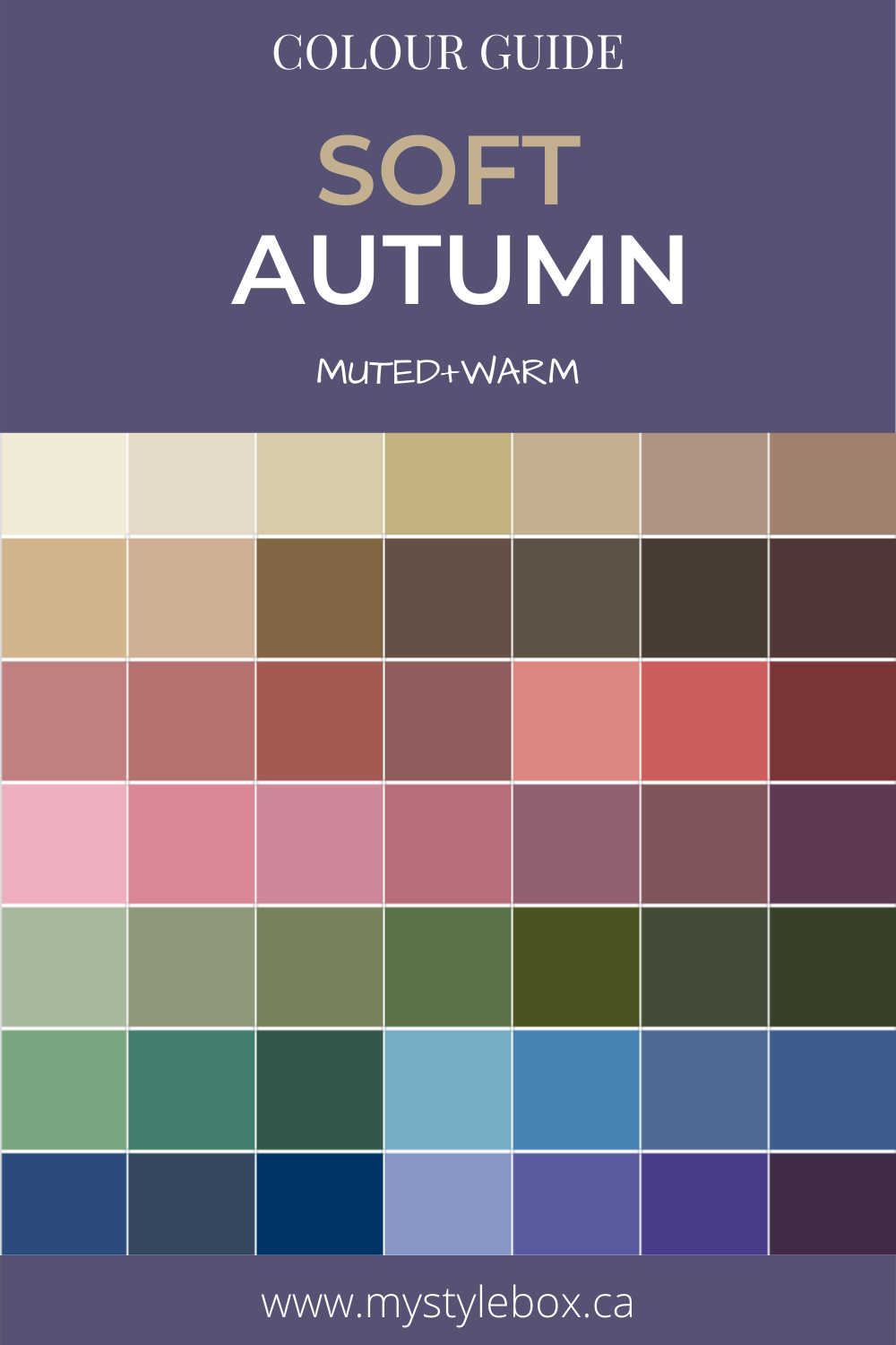 Soft Autumn Seasonal Color Guide