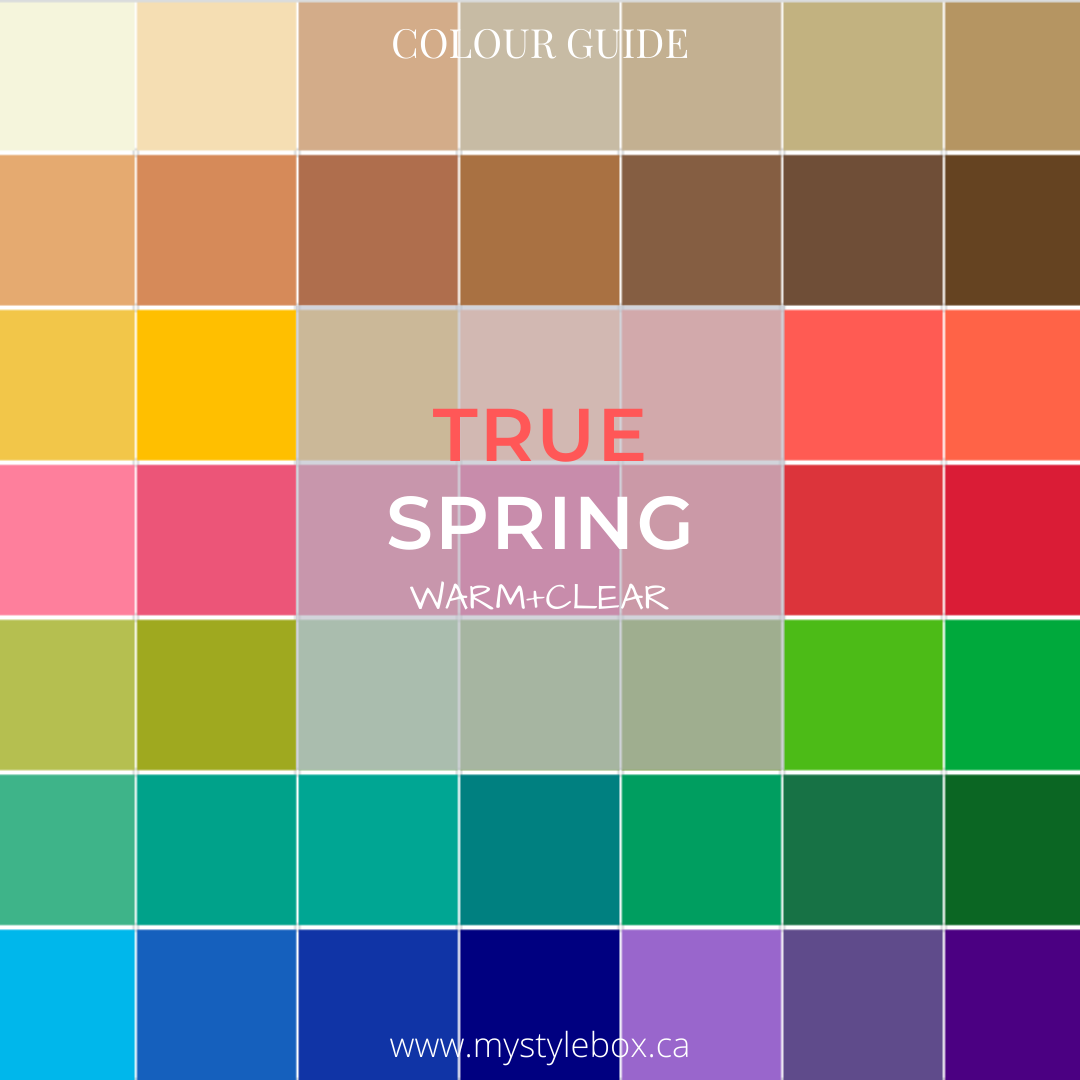 True (Warm) Spring Seasonal Color Guide