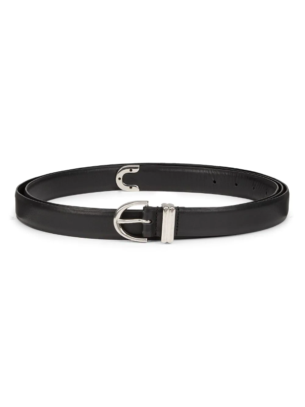 Stretch Belt With Gold Metal Knot Buckle - Black, BeltBe