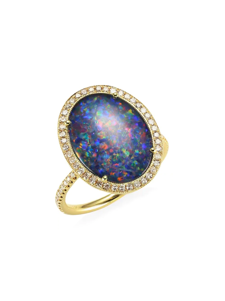 Oval Cluster Ring