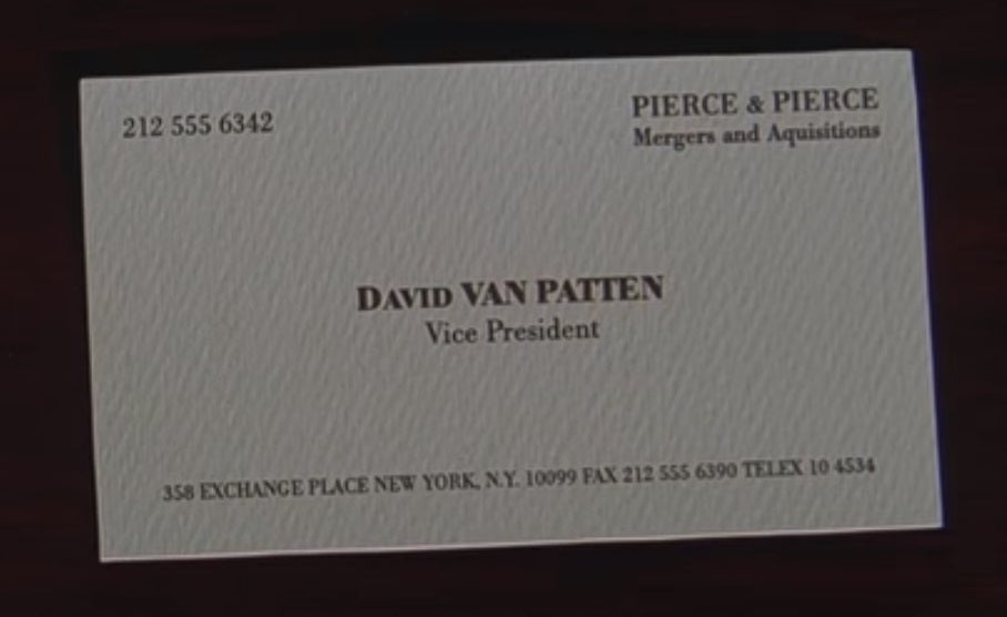 David Van Patten Business Cards