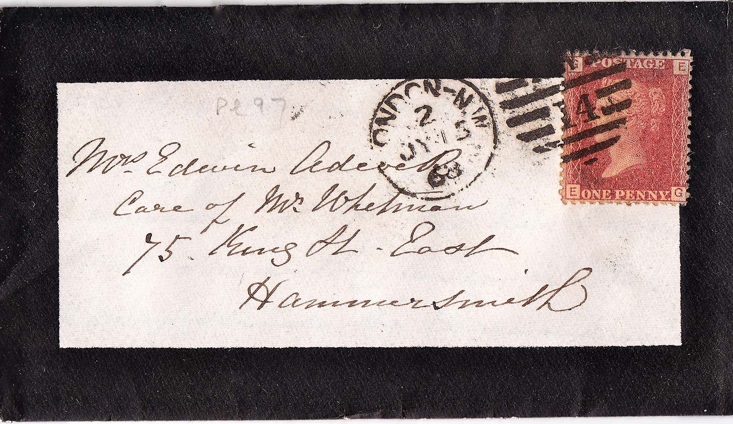 Mourning Stationery Envelope