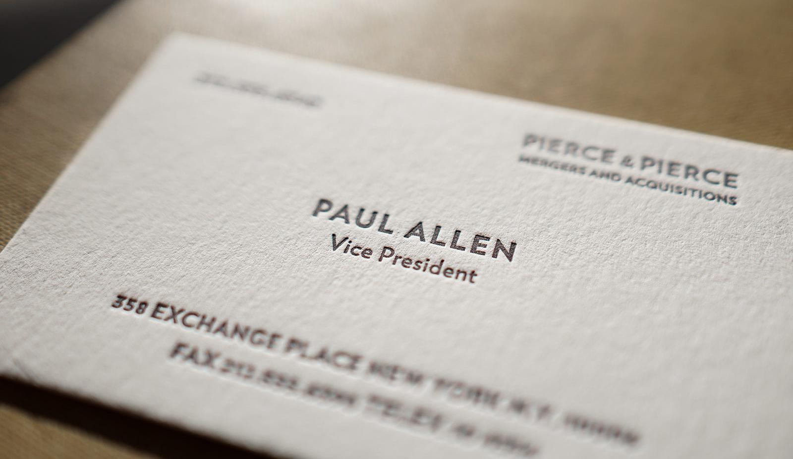 american psycho paul allen business card