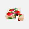3D 6 Face Vegetable Block Puzzle 6 in 1 Wooden Cube Jigsaw Toys (Vegetables)