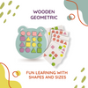Wooden Geometric Peg Sorting Board: Fun Learning with Shapes and Sizes