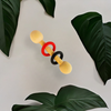 Wooden Dumbbell Rattle - 2 Contrasting Color rings