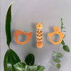 Neem Wood Teethers Rattles Combo- Bird, Rabbit Shapes and Dumbbell Rattle