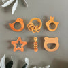 Wooden Teether Gift Collection: Bird, Rabbit, Star & Rattles