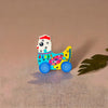 Charming Hen Car - 3 Wooden Colorful Puzzle Blocks with Alphabet