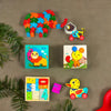 Montessori Wooden Toy Gift Set: Elephant, Dog, Lion & More Learning Blocks