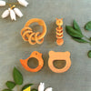 Gift Perfect: Neem Wood Teether Set & Natural Rattle Duo