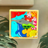 Erenjoy Sea Creatures Puzzle - Wooden Square Tray withSea Creatures Blocks
