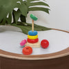 Erenjoy Wooden Colored Ring Stacker - 6 Rings
