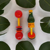 Erenjoy Wooden Dumbbell and Whistle Rattle Combo
