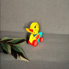 Friendly Duck Car - 3 Wooden Colorful Puzzle Blocks with Alphabet