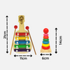 Rainbow Harmony Set: Wooden Small Guitar Shaped Xylophone & Colored Ring Stacker