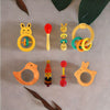 Wooden Baby Rattle Gift Kit: Rings, Maracas, Teethers & Whistle