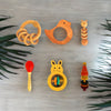 Eco Wooden Rattle Gift Kit: Rings, Teether, Maracas & Delights