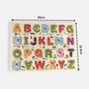 Interactive Wooden Alphabet Board with Knobs: Learn ABCs with Hands-On Play