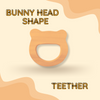 Bunny Head Shape Neem Wood Teether