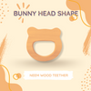 Bunny Head Shape Neem Wood Teether