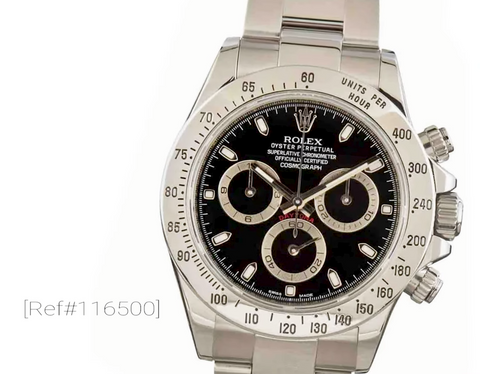 Stainless Steel with Black Dial - Rolex Daytona Reference #116500