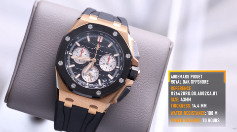 Yellow Gold and Black Ceramic Audemars Piguet Royal Oak Offshore (Ref# 26420RO.OO.A002CA.01)