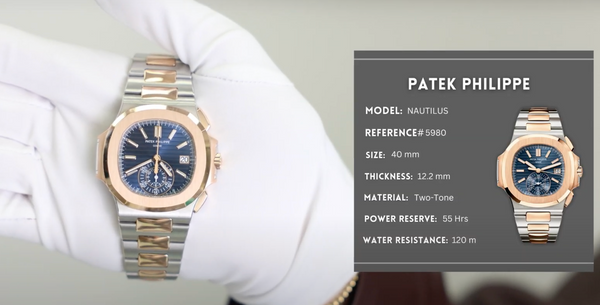 Patek Philippe Nautilus 5980 Two Tone Steel and Gold