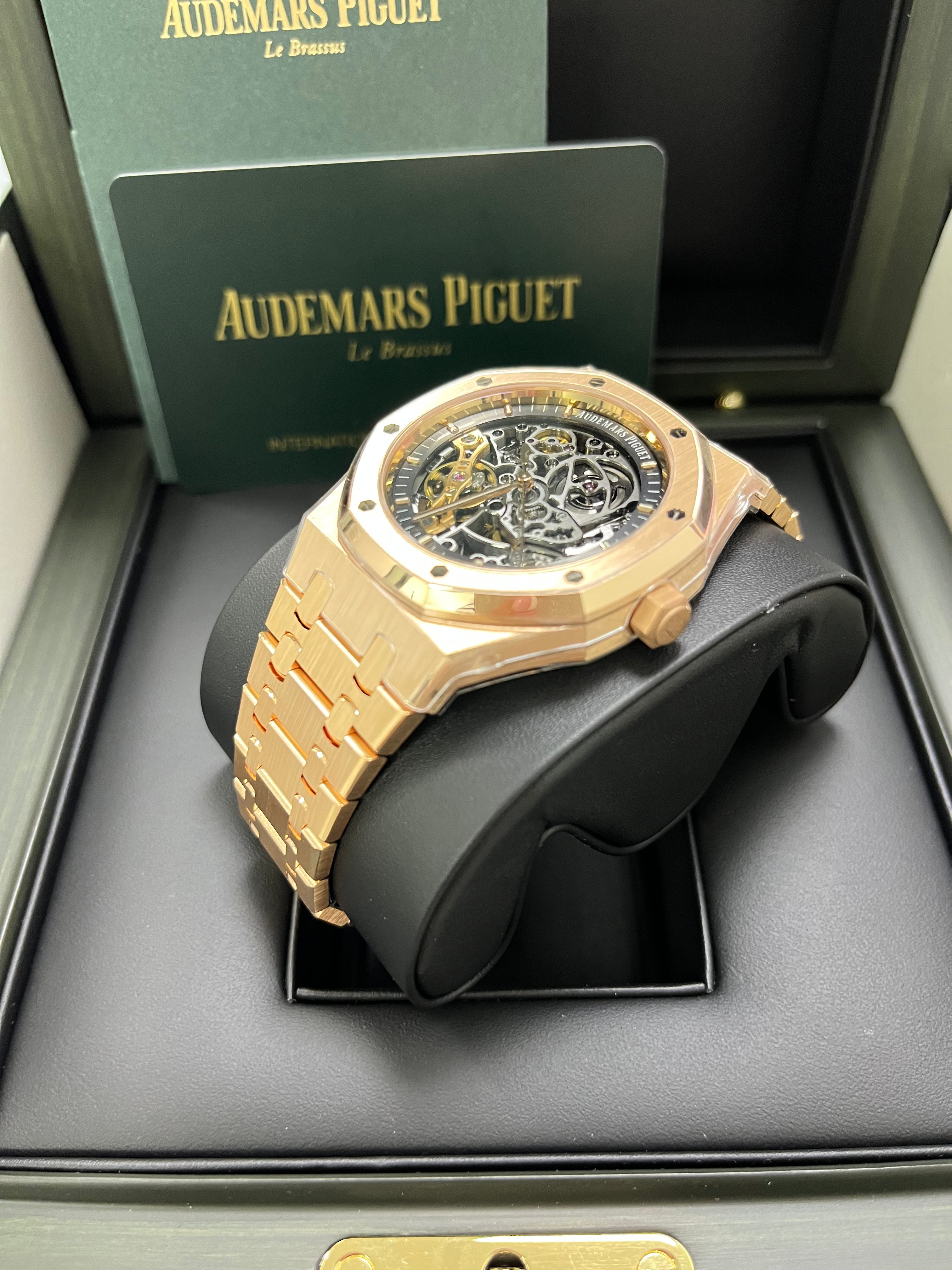 Audemars Piguet Royal Oak Rose Gold 41mm Double Balance Wheel Openwork Skeleton (Ref # 15407OR.OO.1220OR.01) - Image 9
