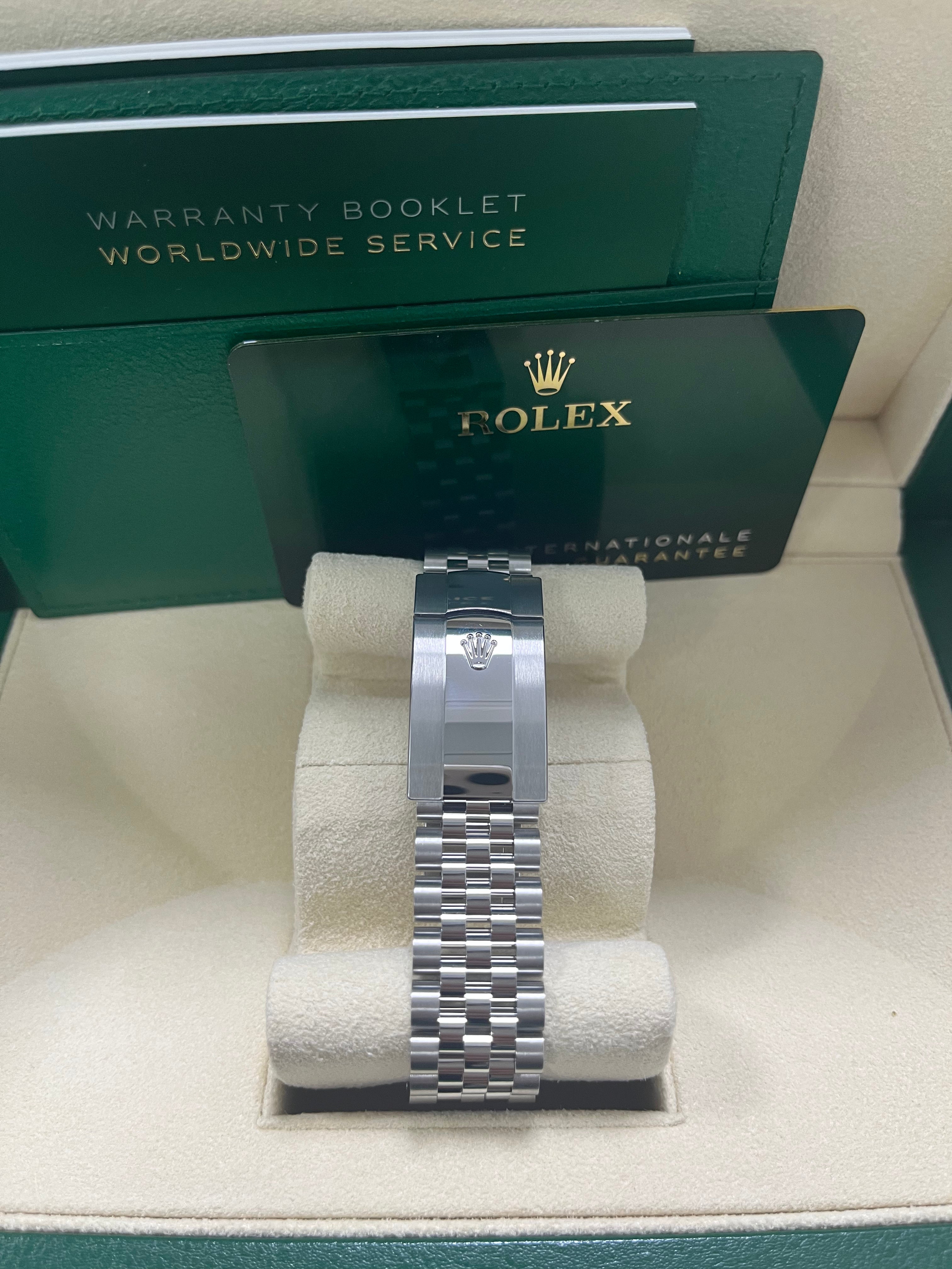 Rolex Datejust 41-18K White Gold & Steel - Dark Rhodium Diamond Dial - Jubilee (Ref # 126334) - Image 8