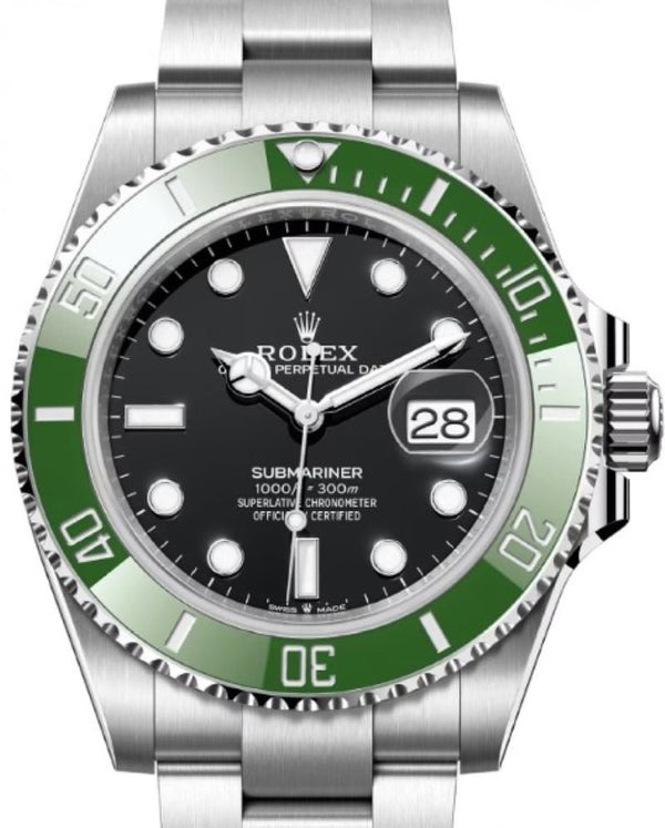 Rolex Steel Submariner Date Watch - The Starbucks - Green Bezel - Black Dial - 2020 Release - 126610LV