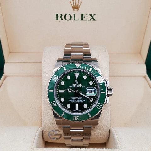 Rolex Submariner "Hulk" Green 40mm Stainless Steel Watch 116610LV Box Papers