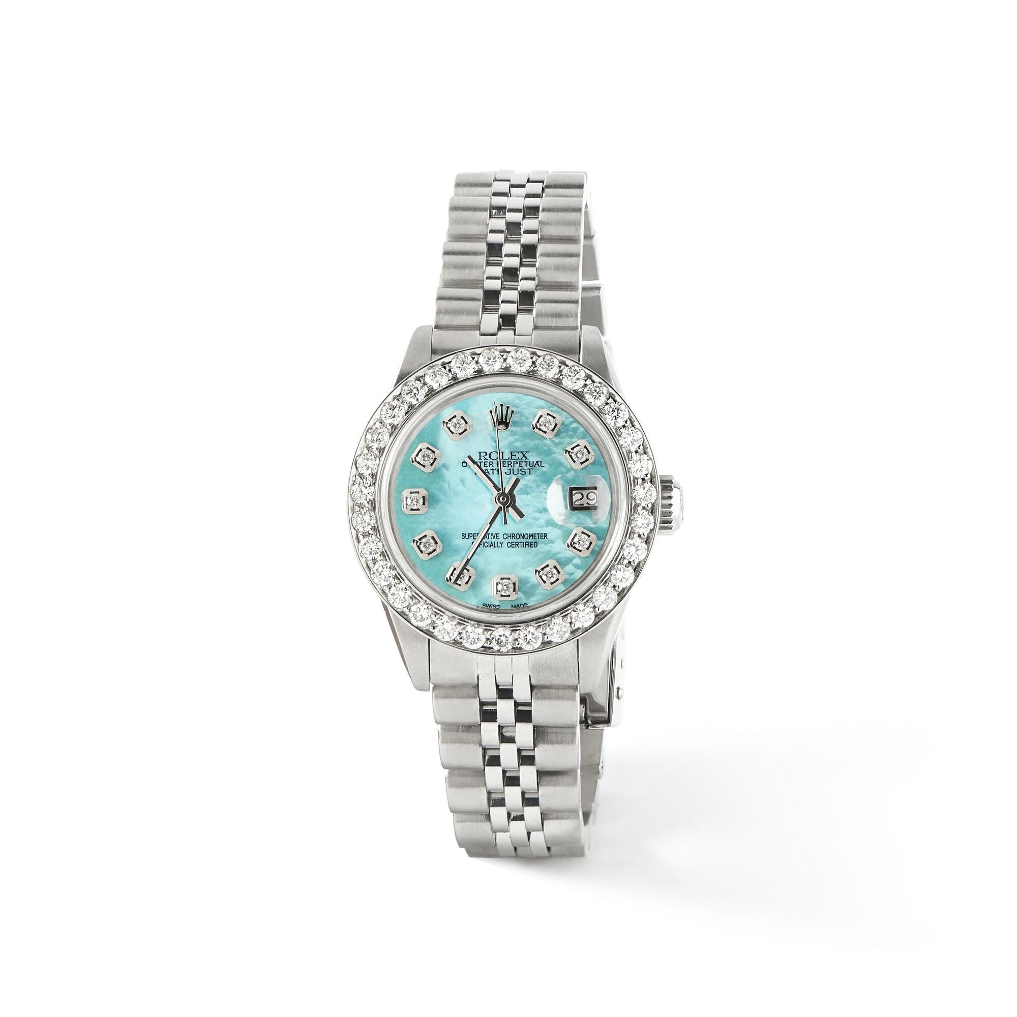 aquamarine diamond watch