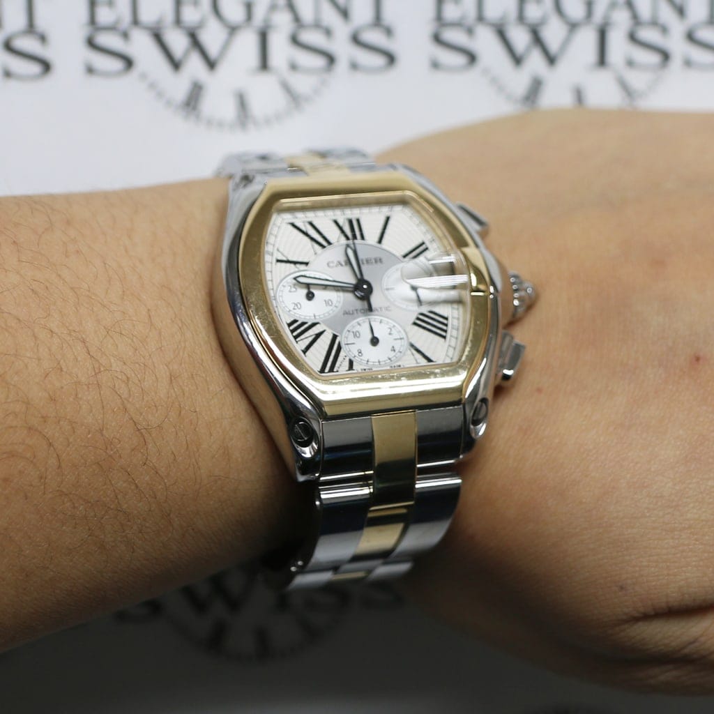 cartier roadster chronograph xl two tone