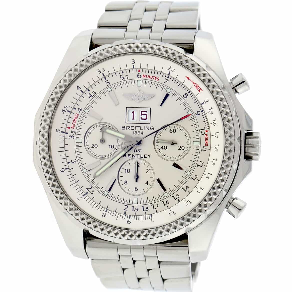 Breitling Bentley 6.75 Chronograph Ivory Dial Big Date 49MM Automatic ...