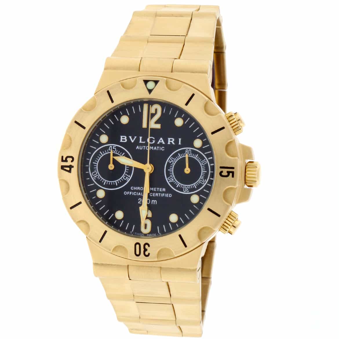 bvlgari automatic watch gold