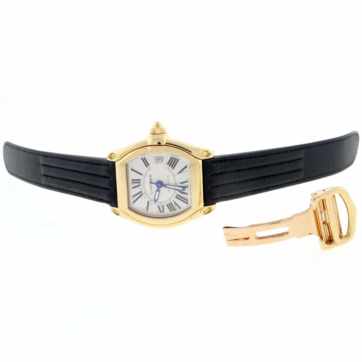 cartier roadster 18kt yellow gold mens watch w62005v1