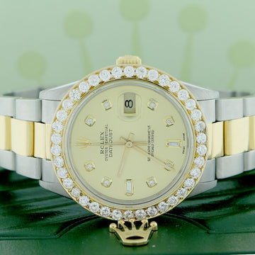 Smoky Green Weekly Datejust 36M Gradient Green : 18K Yellow Gold