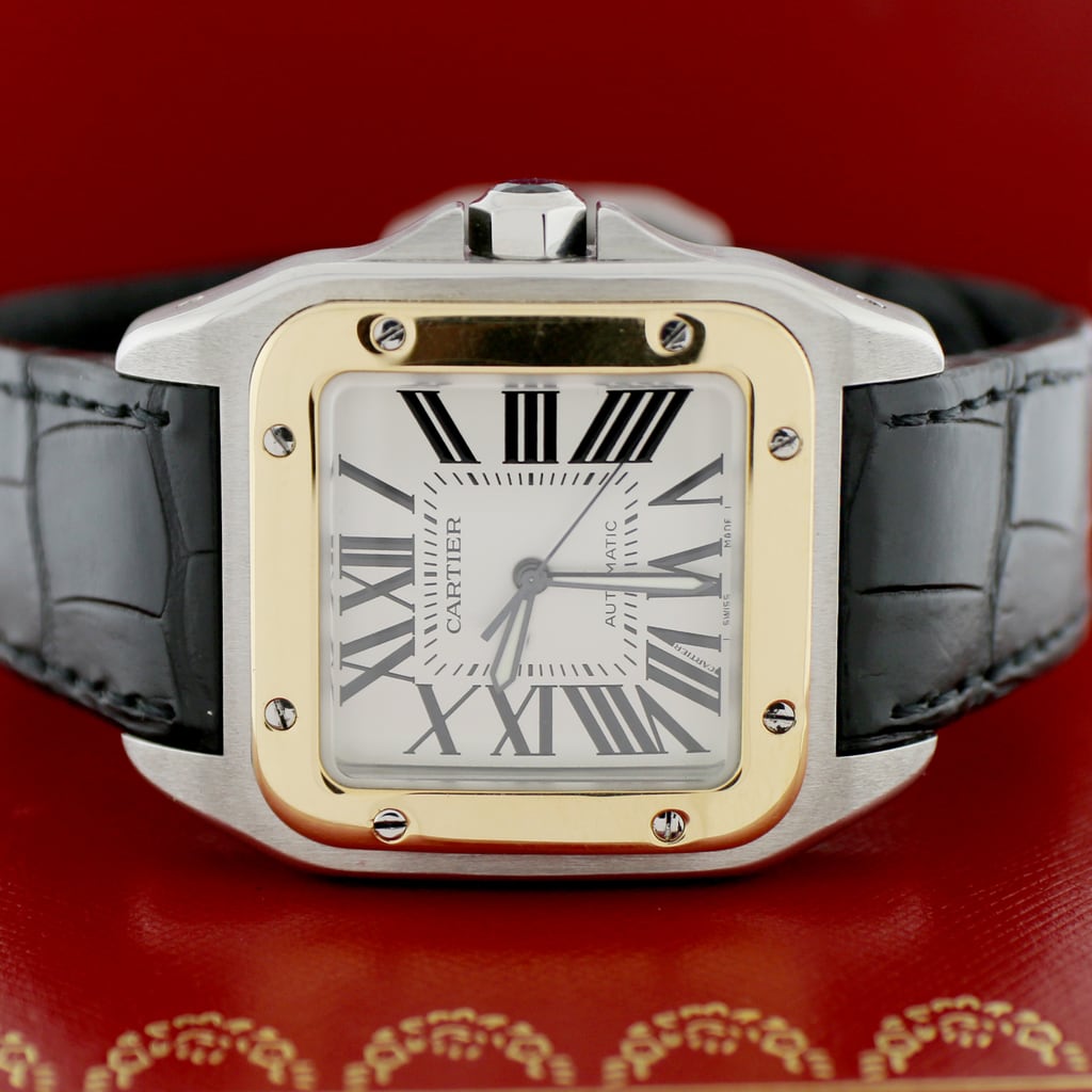 cartier santos 100 2 tone