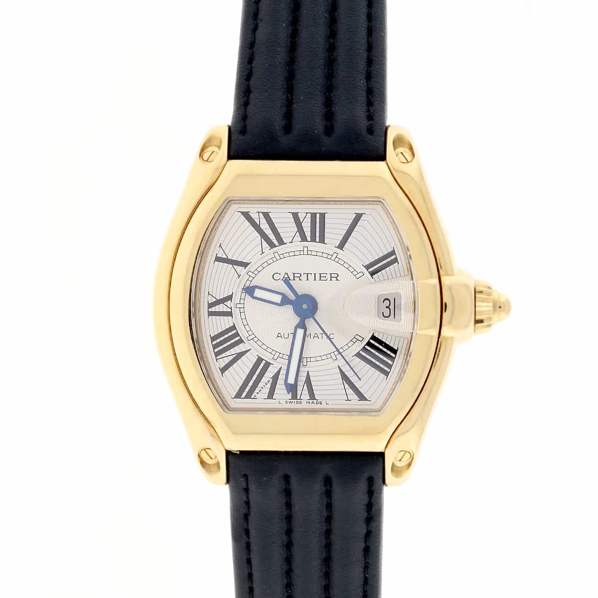 cartier roadster 18kt yellow gold mens watch w62005v1