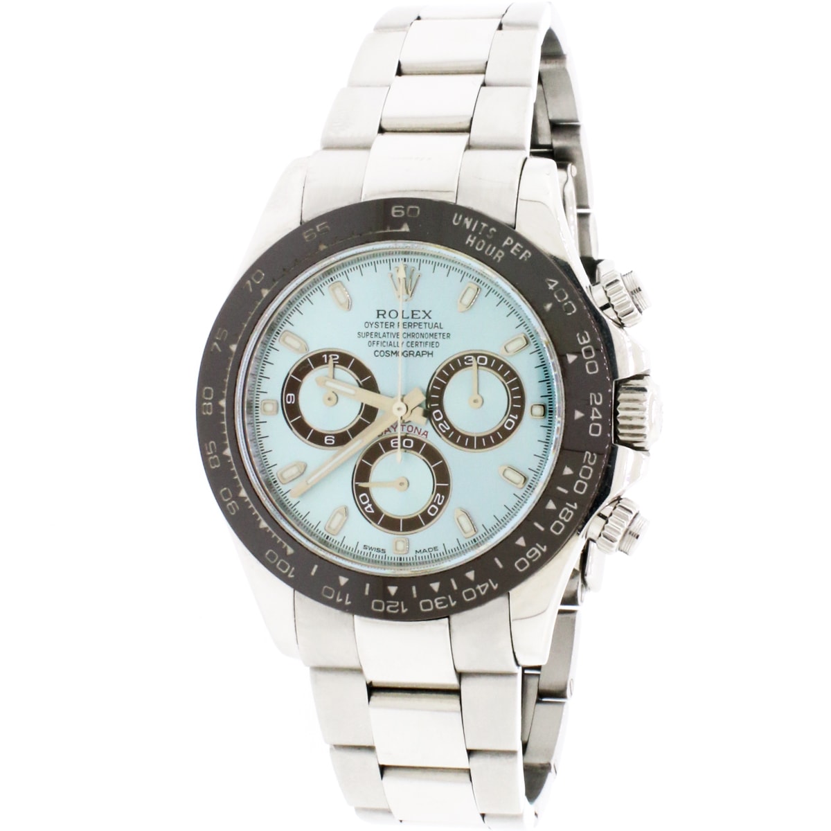 Rolex Cosmograph Platinum Ceramic Daytona Ice Blue Dial 40mm Mens Watc ...