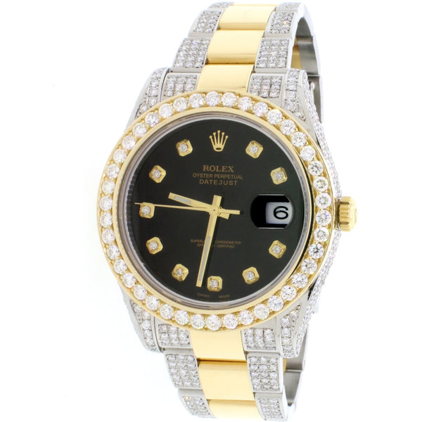 Rolex Datejust II 41mm 2-Tone 10.3ct Diamond Bezel/Bracelet/Case 116333 Watch Box Papers