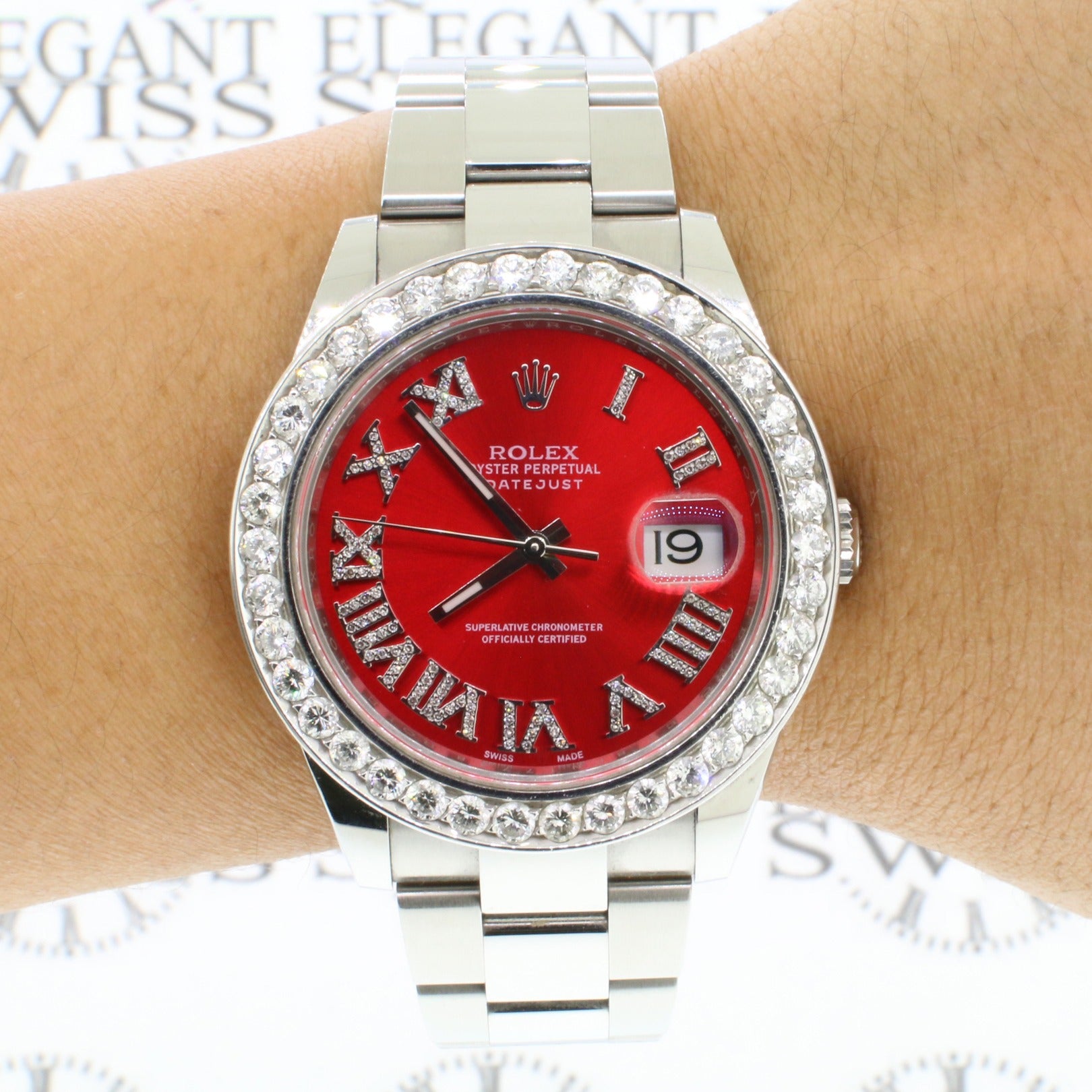 rolex datejust red