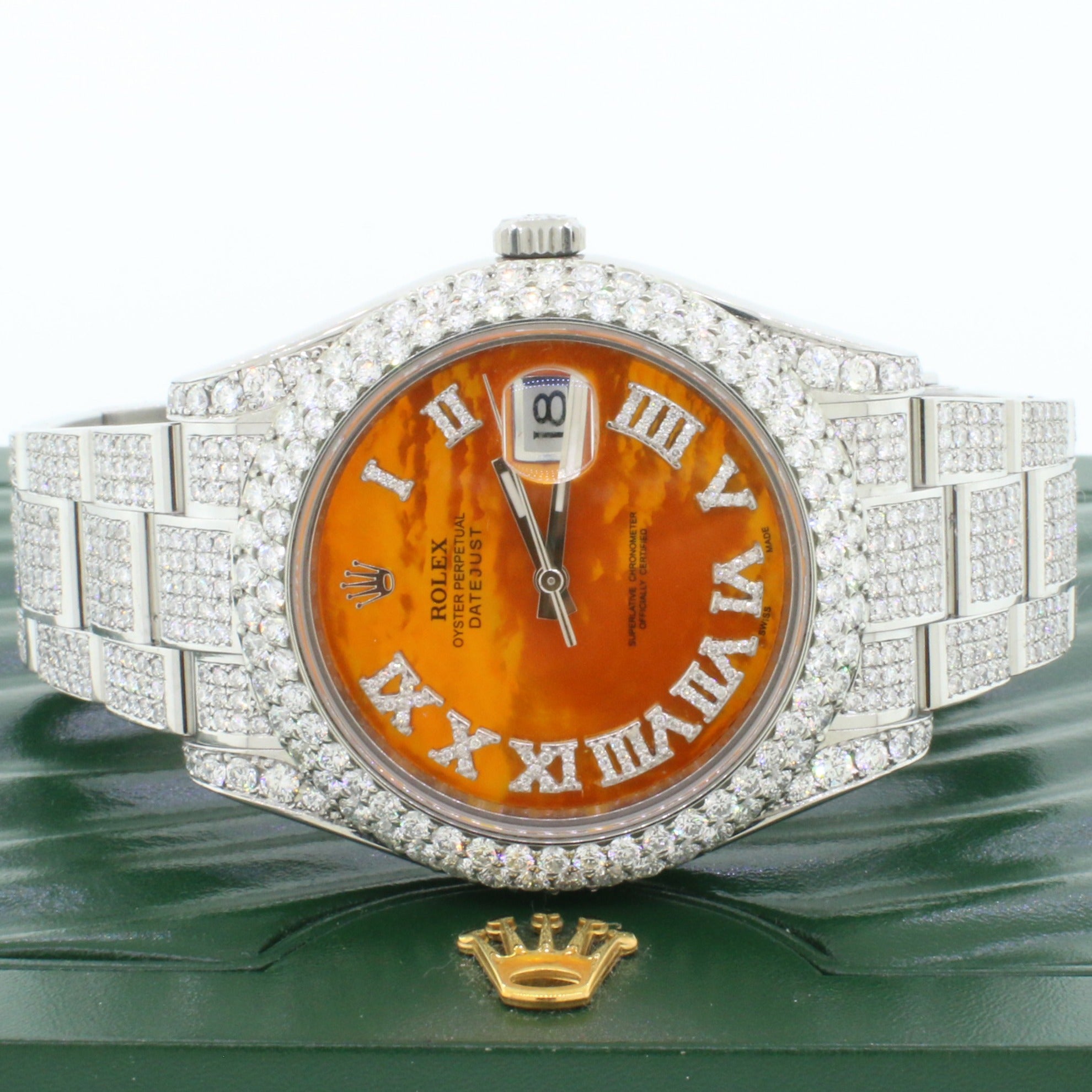 rolex with orange face