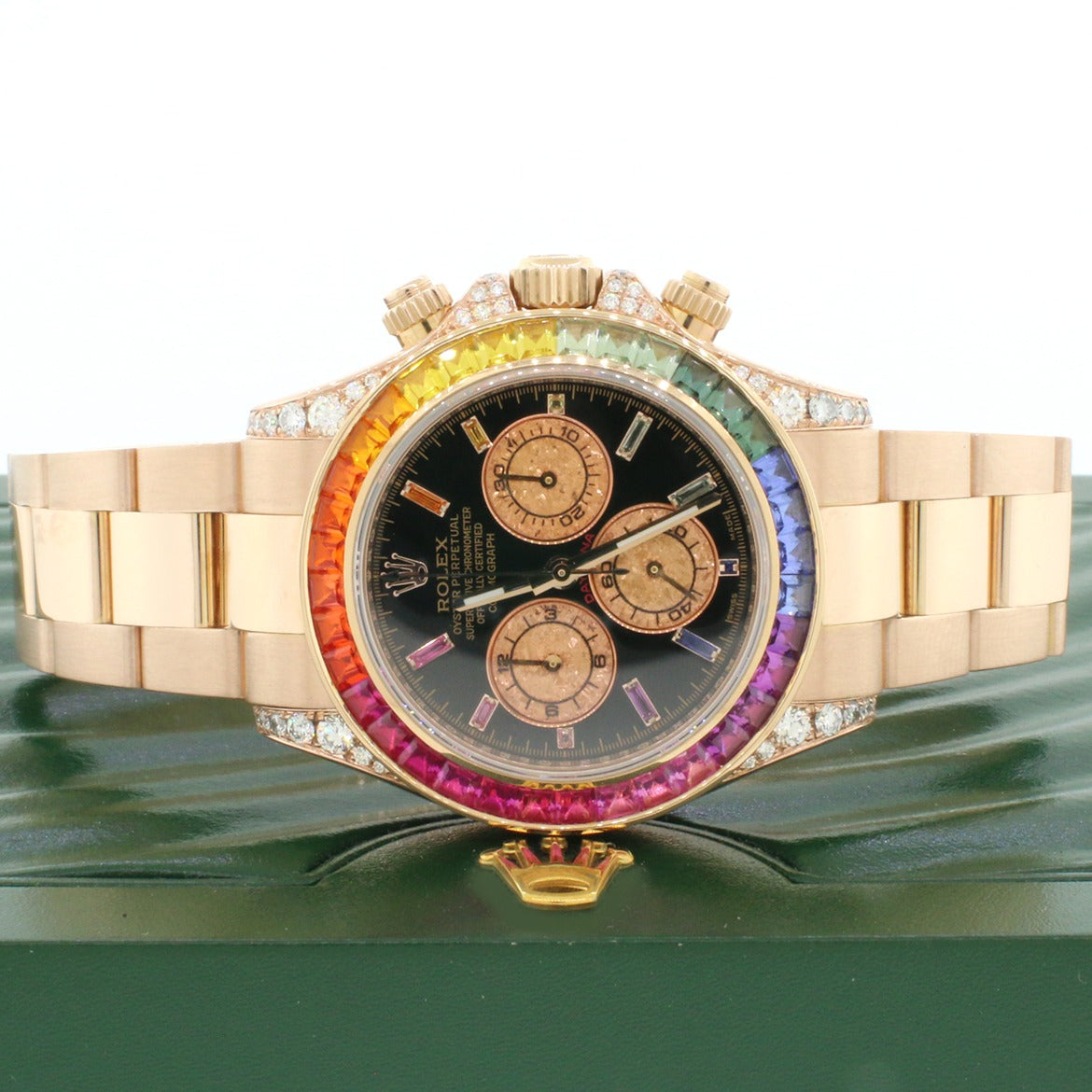 rolex rainbow rose gold