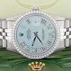 Rolex Datejust 36MM Automatic Stainless Steel Watch w/Baby Blue Roman Dial & Diamond Bezel