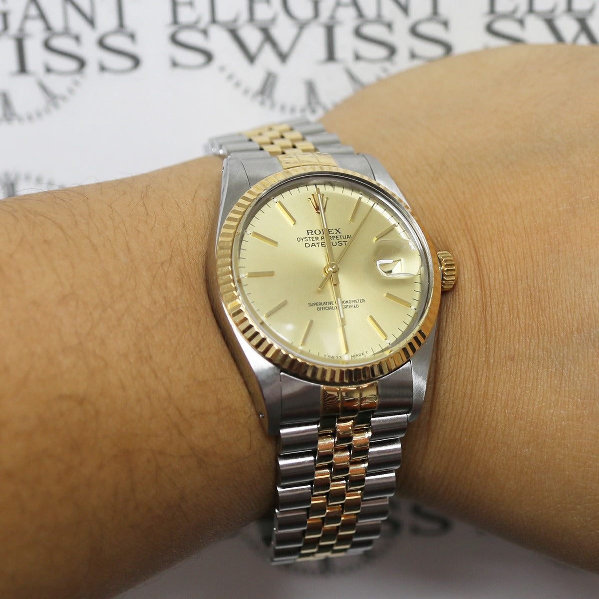 rolex datejust 36mm champagne dial